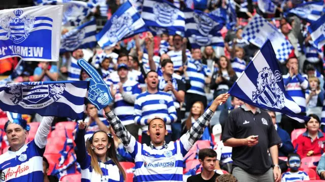 QPR fans at wembley