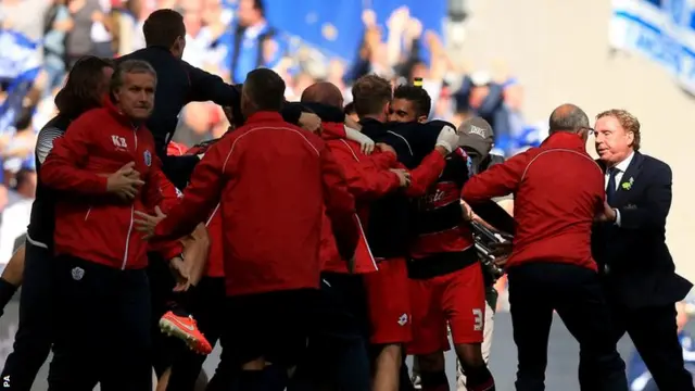 QPR celebrate scoring