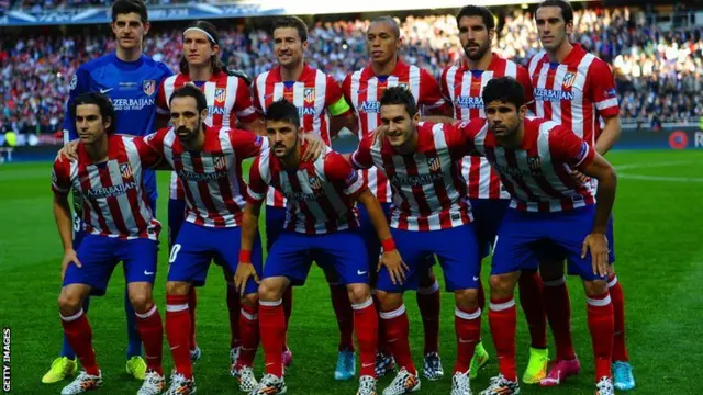 Atletico Madrid team line-up