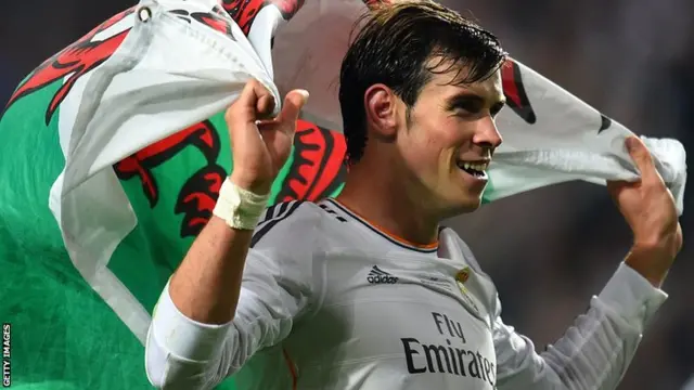 Gareth Bale celebrates