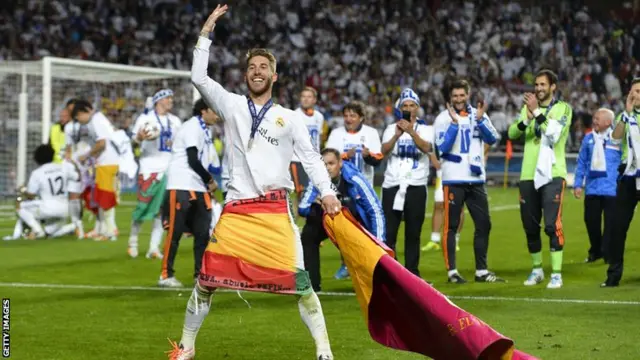 Sergio Ramos celebrates