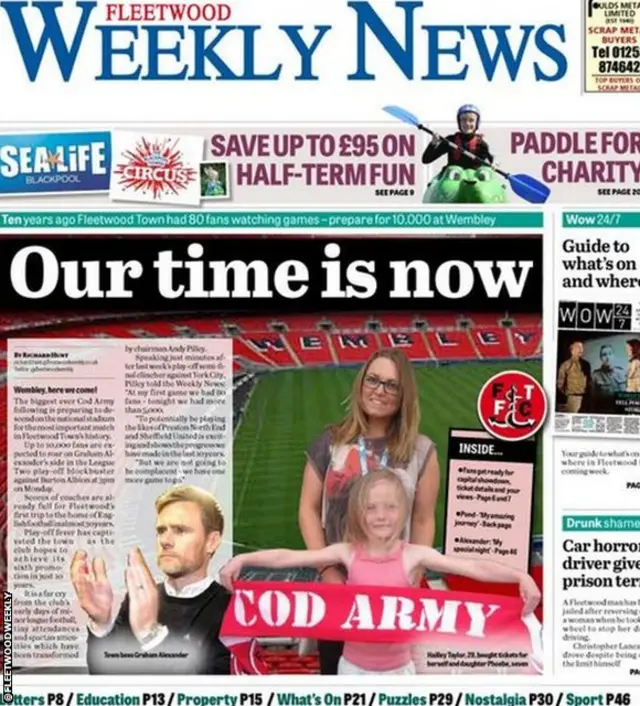 Fleetwood Weekly News front page