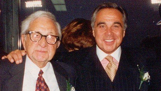 Joe Plumeri with his father