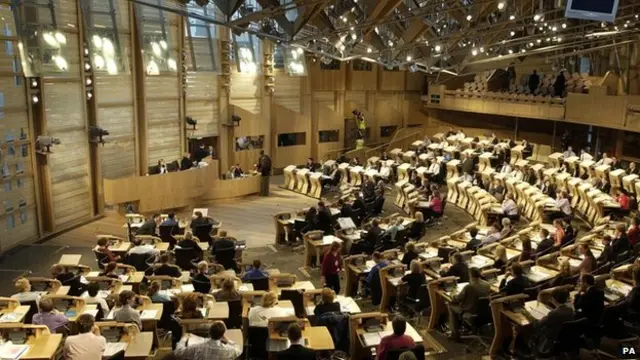 Scottish Parliament debating chamber