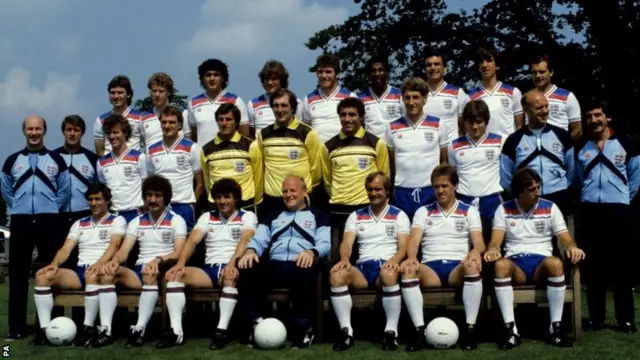 England World Cup team in 1982