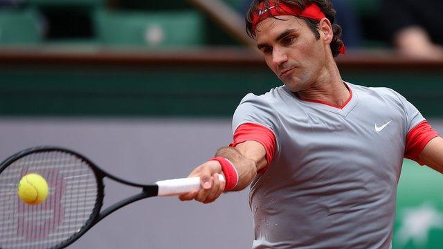 Roger Federer at the French Open 2014