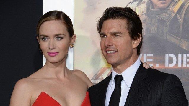 Emily Blunt and Tom Cruise in New York