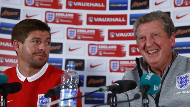 Steven Gerrard and Roy Hodgson
