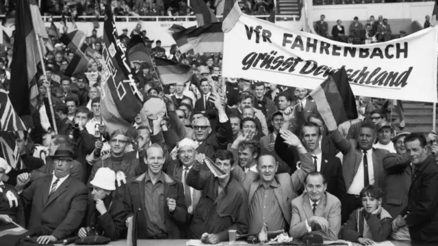 German fans at Wembley for the 1966 World Cup final