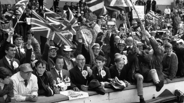 England fans at Wembley for the 1966 World Cup final