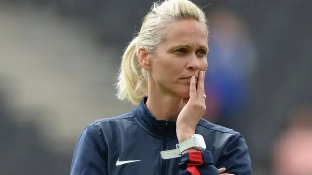 Arsenal Ladies manager Shelley Kerr watches her final match in charge