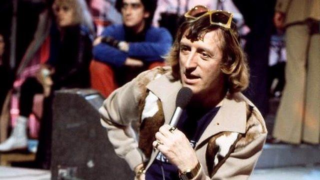 Jimmy Savile presenting Top of the Pops in 1970s