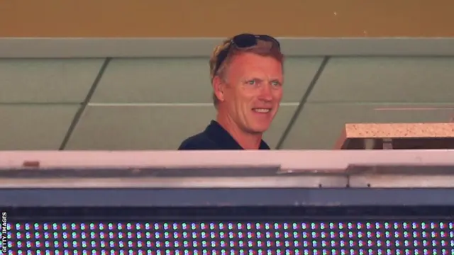 David Moyes watches from the stands at the Sun Life stadium