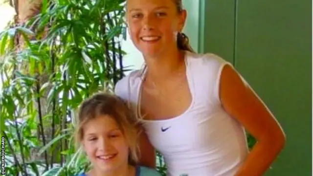 Eugenie Bouchard and Maria Sharapova in Miami 2002