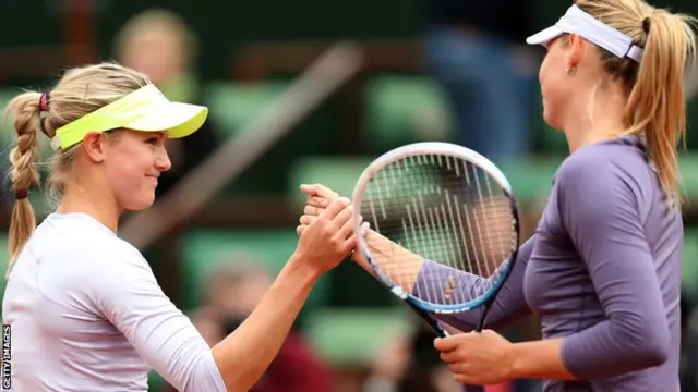 Eugenie Bouchard and Maria Sharapova