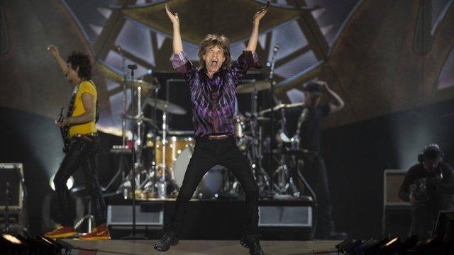 Sir Mick Jagger and Robbie Wood perform in Tel Aviv