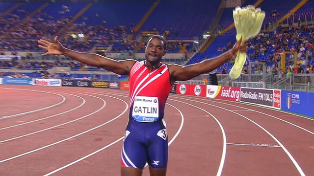 Justin Gatlin wins Rome Diamond League 100m