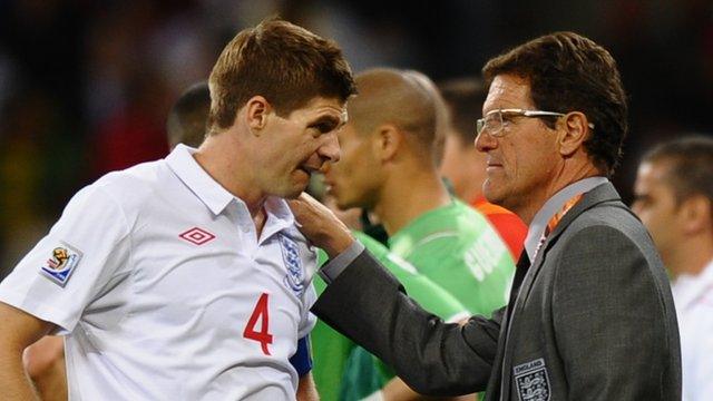 Steven Gerrard and Fabio Capello