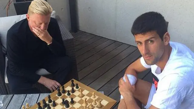 Boris Becker and Novak Djokovic