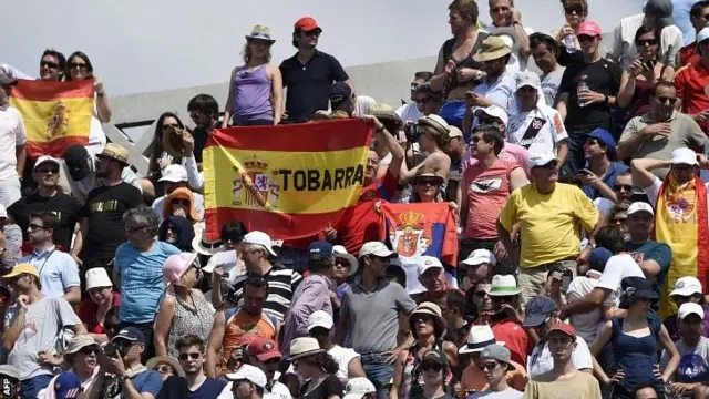 Spanish fans in the crowd