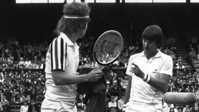 John McEnroe and Jimmy Connors at Wimbledon