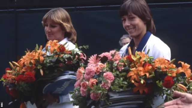 Chris Evert and Martina Navrtilova in 1978