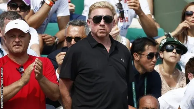 Boris Becker watches on