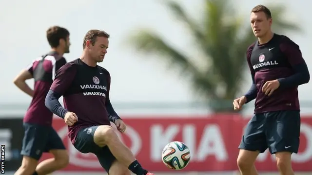 Wayne Rooney at England training