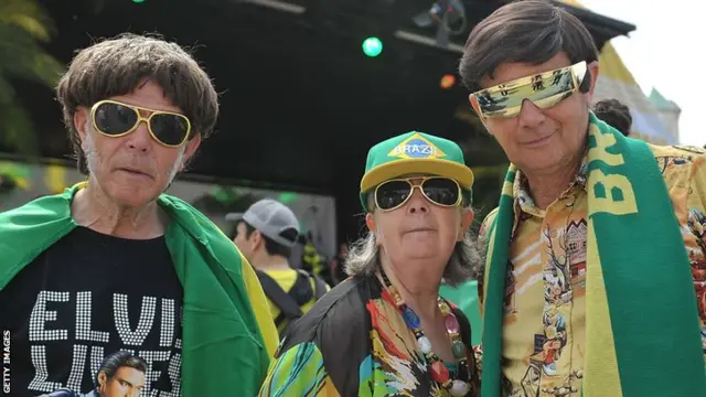 Brazil fans in Trafalgar Square