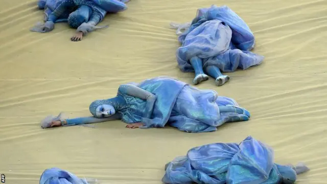 Performers at the opening ceremony of the 2014 Fifa World Cup