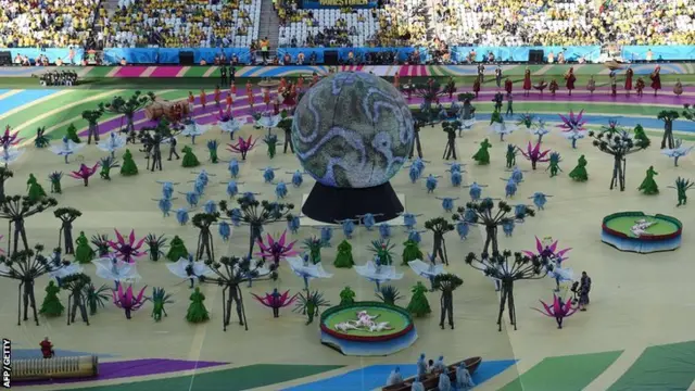 Performers at the opening ceremony