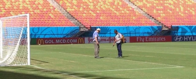 The pitch at the Arena Amazonia