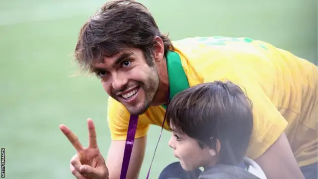 Kaka before the start of the Brazil v Croatia match at the 2014 Fifa World Cup