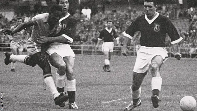 Pele playing against Wales