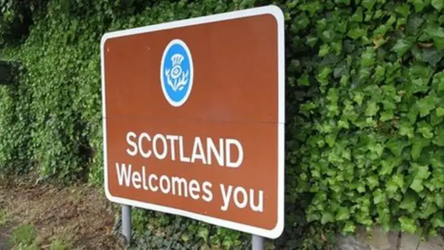 Welcome to Scotland sign