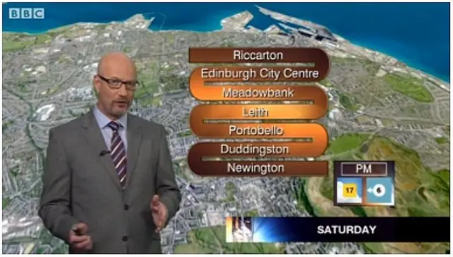 BBC Weather forecaster Pete Gibbs