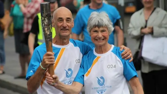 Iain Morrice passed the baton to Judith Arrowsmith