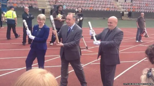 Batons from three Commonwealth Games