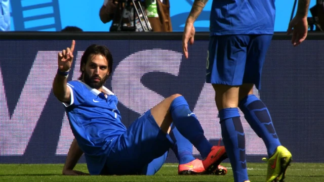 Georgios Samaras on the floor