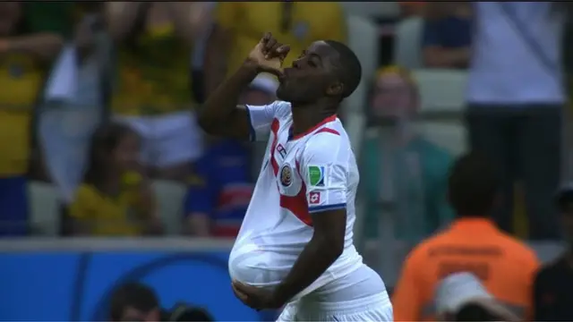 Joel Campbell celebrates