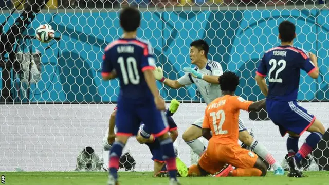 Wilfred Bony scores for Ivory Coast