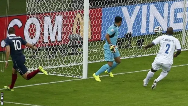 France's second goal is decided by goal-line technology