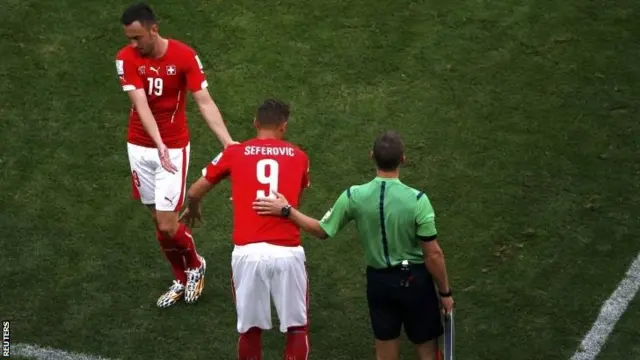 Switzerland striker Haris Seferovic replaces Josip Drmic