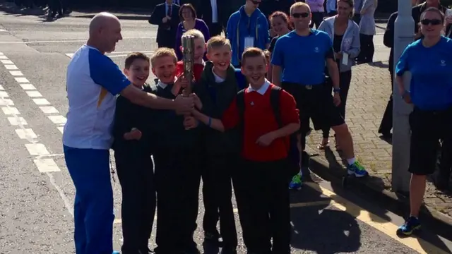 kids with baton Loanhead