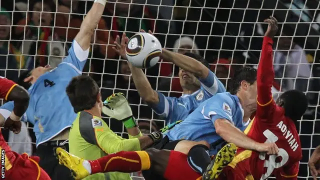 Luis Suarez handball against Ghana