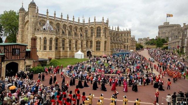 The Order of the Garter procession in Windsor 2014