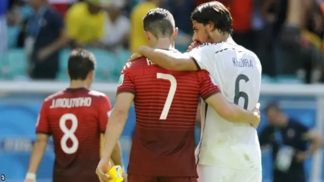 Cristiano Ronaldo and Sami Khedira