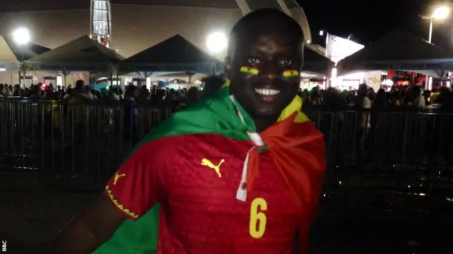 A Ghana fan at the World Cup