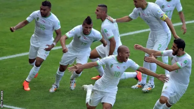 Algeria celebrate