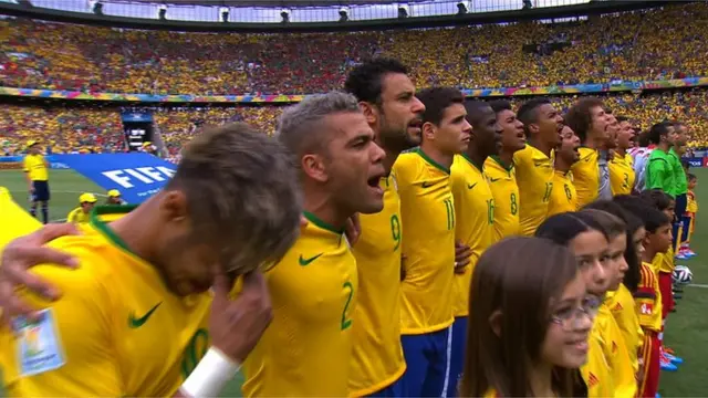 Neymar cries ahead of kick-off